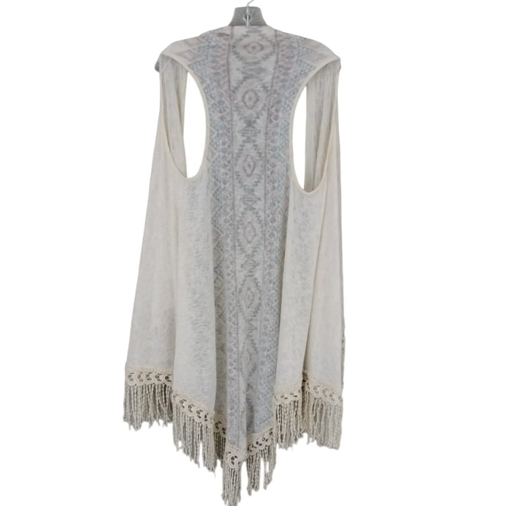 Anthropologie Penelope Project Long Open Cardigan/Ruana/Sleeveless Duster- Boho - Picture 6 of 8